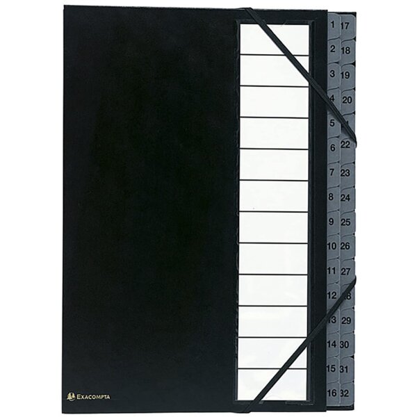 EXACOMPTA Ordnungsmappe Ordonator, A4, 24 Fächer, schwarz