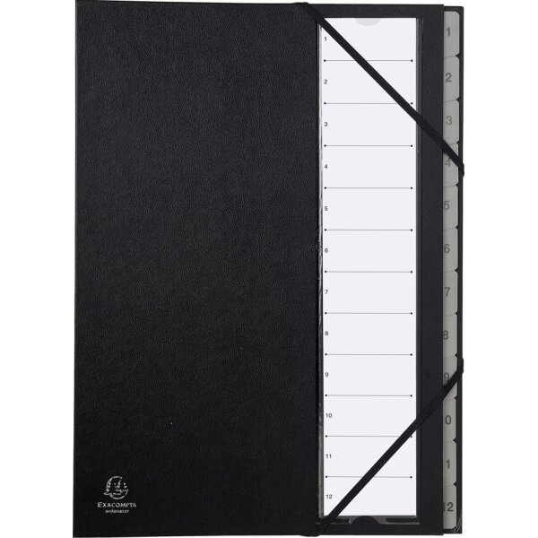 EXACOMPTA Ordnungsmappe Ordonator, A4, 24 Fächer, schwarz