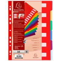 EXACOMPTA Intercalaires en plastique, uni, A4, 12 touches