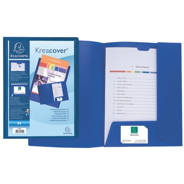 EXACOMPTA Präsentationsmappe Kreacover, PP, A4, rot