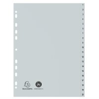 EXACOMPTA Intercalaire numérique en plastique, A4,...