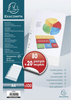 EXACOMPTA Pochette perforée, A4, pack promo 80 +...