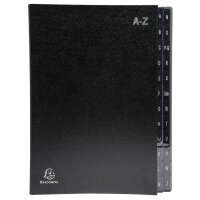 EXACOMPTA Pultordner, DIN A4, A-Z, 24 Fächer, schwarz