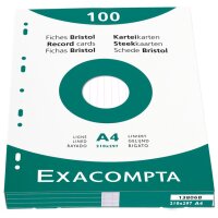 EXACOMPTA Fiches bristol, A4, uni, rose