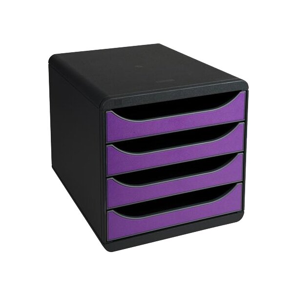 EXACOMPTA Schubladenbox BIG-BOX, 4 Sch&uuml;be, k&ouml;nigsblau
