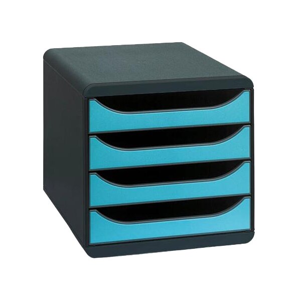 EXACOMPTA Schubladenbox BIG-BOX, 4 Schübe, himbeer