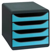 EXACOMPTA Schubladenbox BIG-BOX, 4 Schübe, himbeer