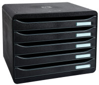 EXACOMPTA Module de classement BIG-BOX PLUS, 5 tiroirs, noir
