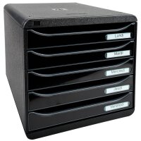 EXACOMPTA Module de classement BIG-BOX PLUS, 5 tiroirs,blanc