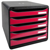 EXACOMPTA Schubladenbox BIG-BOX PLUS, 5 Schübe, lemongrün
