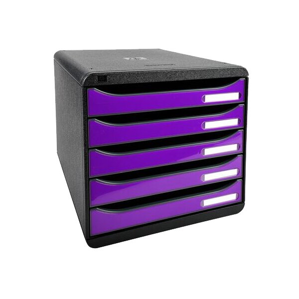 EXACOMPTA Schubladenbox BIG-BOX PLUS, 5 Schübe, türkis