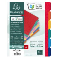 EXACOMPTA Intercalaires en carton, 170 x 220 mm, 6 positions