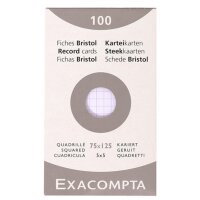 EXACOMPTA Fiches bristol, 75 x 125 mm, quadrillé,...