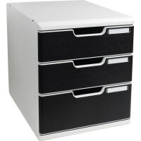 EXACOMPTA Schubladenbox MODULO A4, 10 Schübe, schwarz