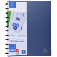 EXACOMPTA Sichtbuch DIN A4, 30 Hüllen, blau-transluzent