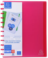 EXACOMPTA Protège-documents, A4, 30 pochettes, rouge