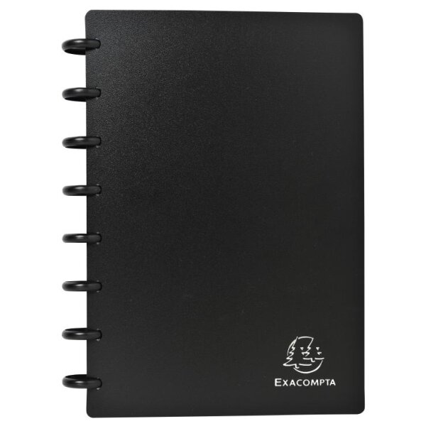 EXACOMPTA Visitenkarten-Ringbuch, DIN A5, schwarz