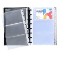 EXACOMPTA Visitenkarten-Ringbuch, DIN A5, schwarz