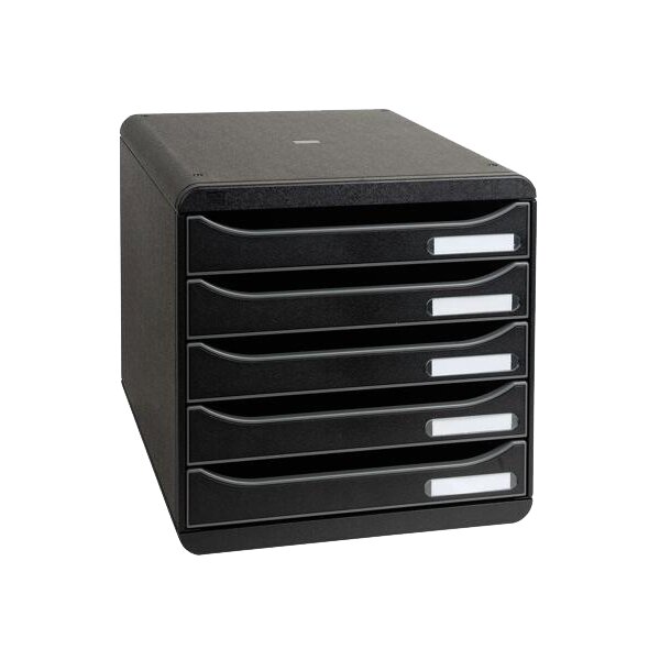 EXACOMPTA Schubladenbox BIG-BOX PLUS, 5 Schübe, karminrot