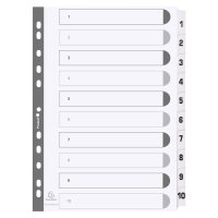 EXACOMPTA Karton-Register 1-12, DIN A4, weiss, 12-teilig