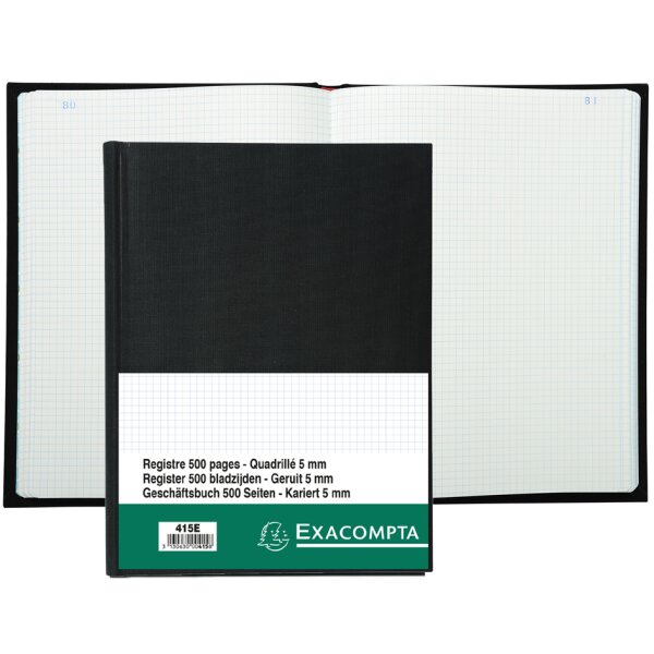 EXACOMPTA Geschäftsbuch, DIN A4, 250 Blatt, kariert