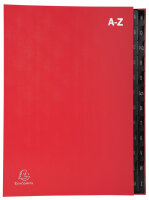 EXACOMPTA Pultordner, DIN A4, A-Z, 24 Fächer, rot