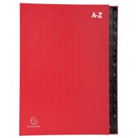 EXACOMPTA Pultordner, DIN A4, A-Z, 24 Fächer, silber
