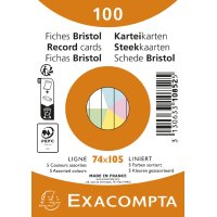 EXACOMPTA Fiches bristol, A7, quadrillé, blanc