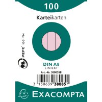 EXACOMPTA Fiches bristol, A8, uni, blanc