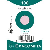 EXACOMPTA Fiches bristol, A8, uni, blanc