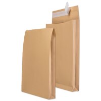 MAILmedia Faltenversandtasche C4, ohne Fenster, braun