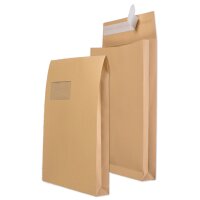 MAILmedia Faltenversandtasche C4, mit Fenster, weiss