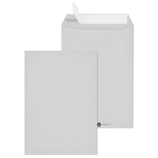 MAILmedia Versandtasche C4, Recycling grau, mit Fenster