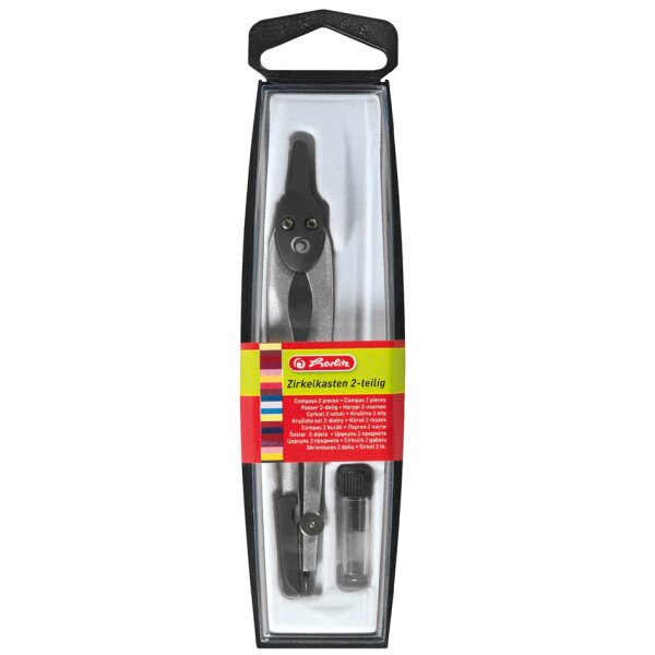 herlitz Zirkelkasten 2-teilig, schwarz