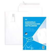 MAILmedia Adressfeld-Versandtasche B4, mit Fenster, weiss