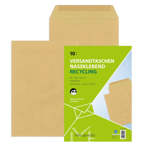 MAILmedia pochettes dexp&eacute;dition, B5, kraft marron