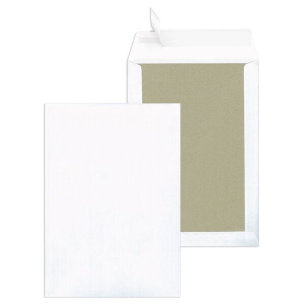 MAILmedia Pochettes avec dos en carton C5, sans fenêtre,