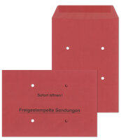MAILmedia Versandtasche Freigestempelte Sendungen, B4, rot