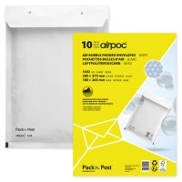 MAILmedia Luftpolster-Versandtaschen, Typ 12 B, weiss, 8 g