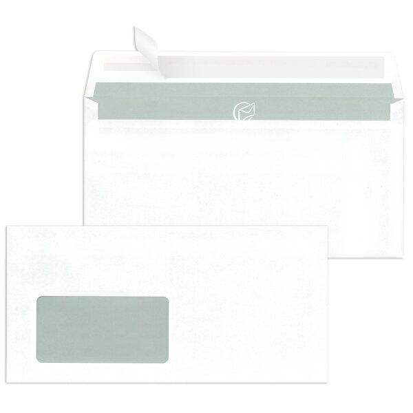 MAILmedia Briefumschläge C5, haftklebend, mit Fenster, weiss