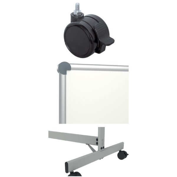 MAUL Tableau Blanc mobile MAULpro non réversible