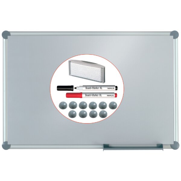 MAUL Weisswandtafel 2000 MAULpro Komplett-Set silver, silber