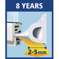 tesa Moll CLASSIC P-Profil Gummidichtung, weiss, 9 mm x 6 m