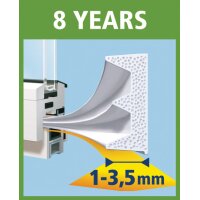 tesa MOLL CLASSIC E-Profil Gummidichtung, braun, 9 mm x 6 m