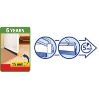 tesa Moll STANDARD Türdichtschiene, weiss, 43 mm x 1 m