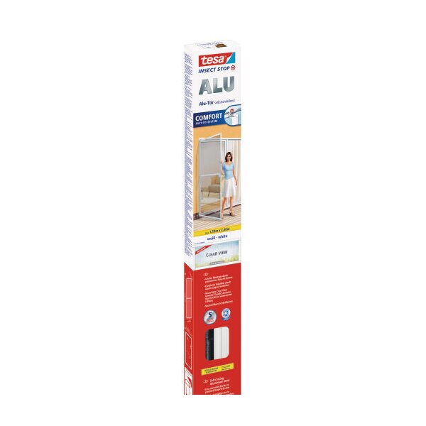 tesa Moustiquaire ALU COMFORT portes, 1,00 m x 2,20 m, blanc