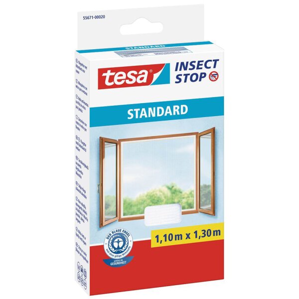 tesa Moustiquaire STANDARD fenêtre, 1,50 m x 1,30 m