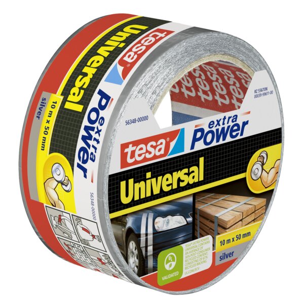tesa Folienband extra Power Universal, 50 mm x 50 m, silber