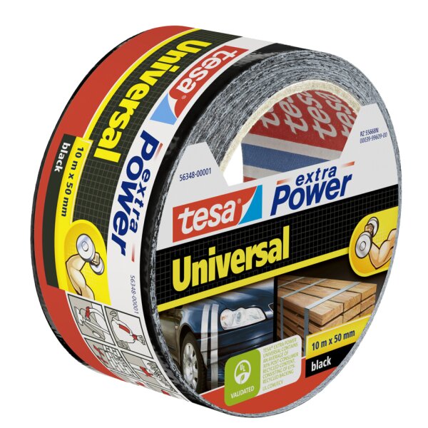 tesa Folienband extra Power Universal, 50 mm x 50 m, schwarz