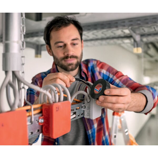 tesa Isolierband ISO TAPE, 15 mm x 10 m, grün gelb